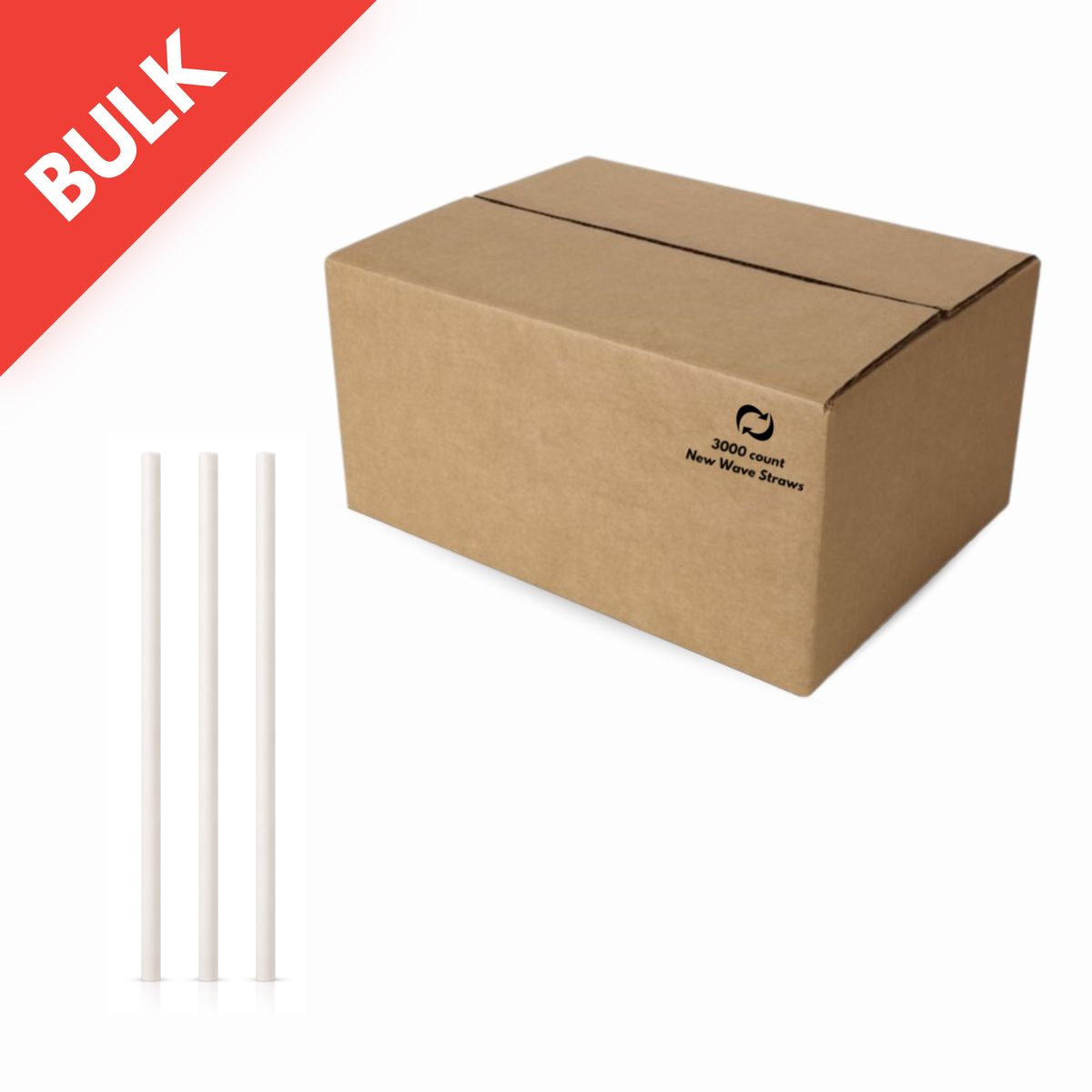 New Wave Straws - 3000 count unwrapped PHA straws